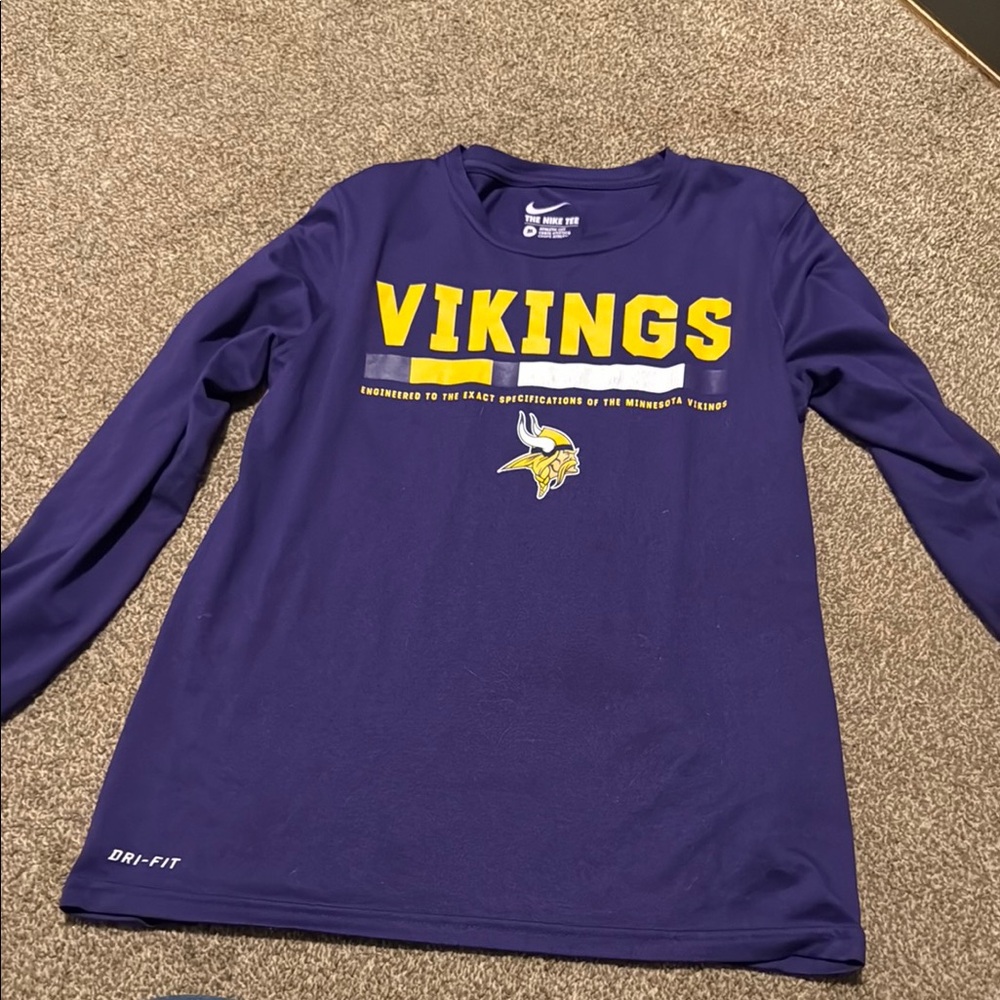 Nike Minnesota Vikings Purple Athletic Tee Long sleeve